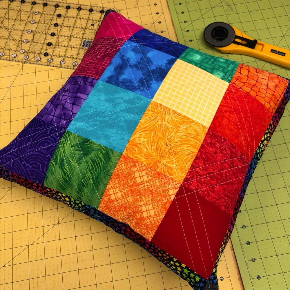 Handmade Rainbow Pillow Cushion